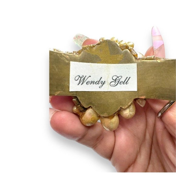 Wendy Gell Wristie Creepy Haunted Doll Face Crystal Cuff Bracelet - Picture 5 of 13